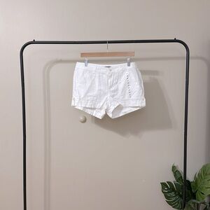 Gap White Linen Shorts